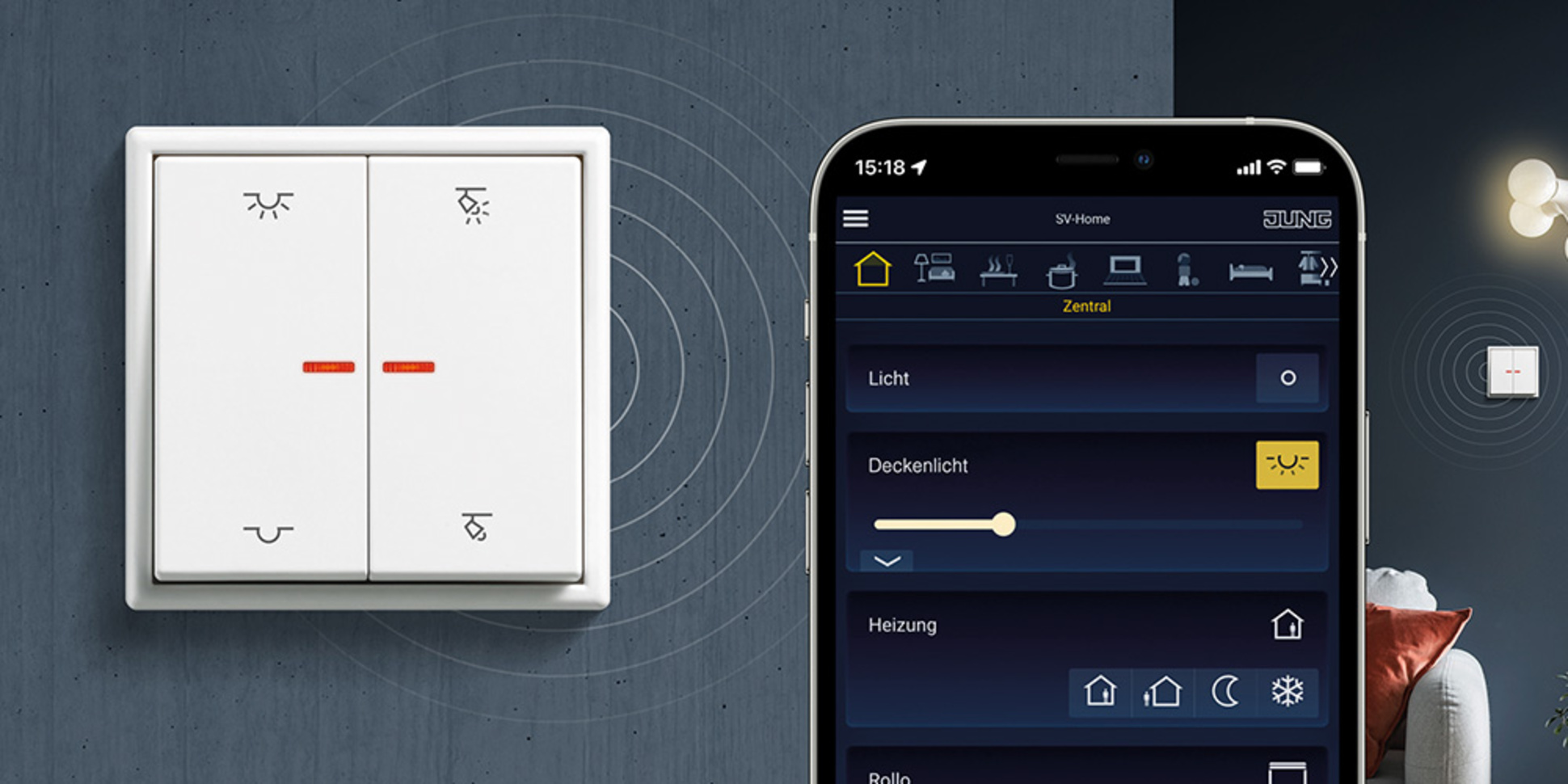 KNX RF Taster bei EKS Elektro-, Kommunikations-und Sicherheitstechnik Rieth GmbH in Oberhosenbach